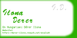 ilona derer business card